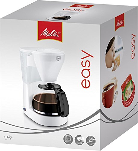 Melitta 1010-01 wh Easy Kaffeefiltermaschine -Glaskanne -Abschaltautomatik-Tropfstopp -Schwenkfilter weiß - 7