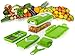 Produktbild Genius Nicer Dicer Plus Kompakt Set , 7-tlg. Gemüse- Obst- Multi-Schneider NEU, Farbe:grün