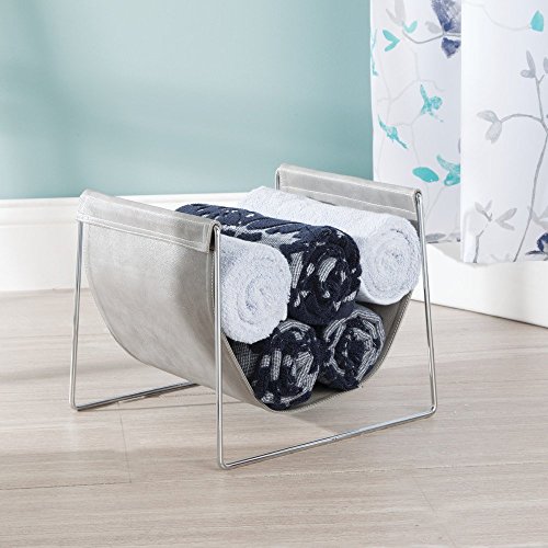 InterDesign 62620EU Lauren Handtuchhalter für Badezimmer Ablage für Handtücher, Waschlappen, Plastik, Grau/chrom, 30.3 x 27.8 x 25.3 cm - 2