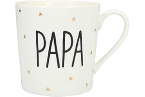 Depesche 5909.002 Tasse mit Henkel, aus Porzellan, 300 ml, mit Aufschrift, Papa