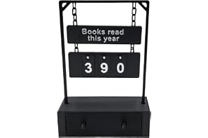 Books Read Counter - Goal Setting Clear Display, Books Read This Year Counter, Book Reads Tracker Desk Sign For Kids Adults S
