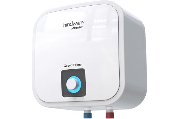 Hindware smart appliances Xceed Prime 25L, 2Kw, Glasslined Coated Tank, Storage Water Heater, White