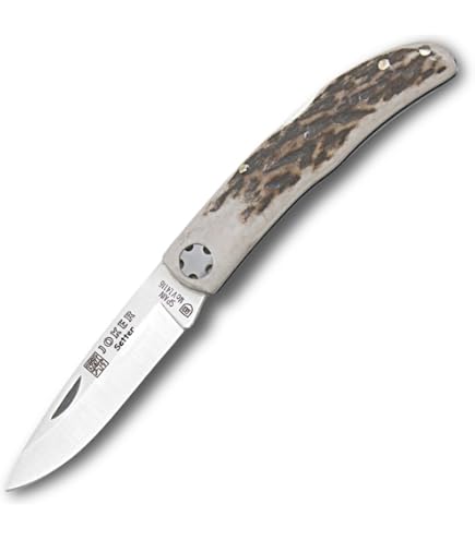 Joker Venado CR05 Enthäutungsmesser - Volltang, 9cm MOVA-Klinge, Roter Holzgriff (Made In Spain)