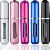 Plenitude Parf&uuml;m p&uuml;sk&uuml;rt&uuml;c&uuml;, doldurulabilir 5 adet seyahat parf&uuml;m&uuml; şişesi, mini 5 ml atomiz&ouml;r sprey şişesi, taşınabilir, boş 