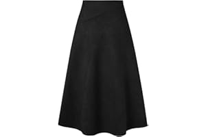 Kate Kasin Damen Eleganter Verdicktem Wildleder Midirock A-Linie Rock Faux Wildleder hoch taillierte Bodycon A-Linie Midi Röcke