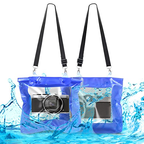 Preisvergleich Produktbild kwmobile Unterwasserhülle Kameratasche Kamera Regenschutz wasserdicht - Outdoor Beachbag Strandtasche - XL Camera Schutzhülle mit Objektivführung
