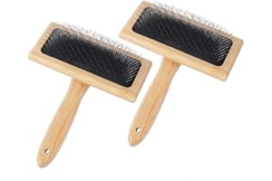 HiCOZZIE 2 PCS Drumelli di Lana, 6,1 Pollici X 4,8 Pollici - Drumelli Manuali per la Lana, Strumento per Mescolare la Lana per la Lavorazione A Feltro, per Animali Domestici Black