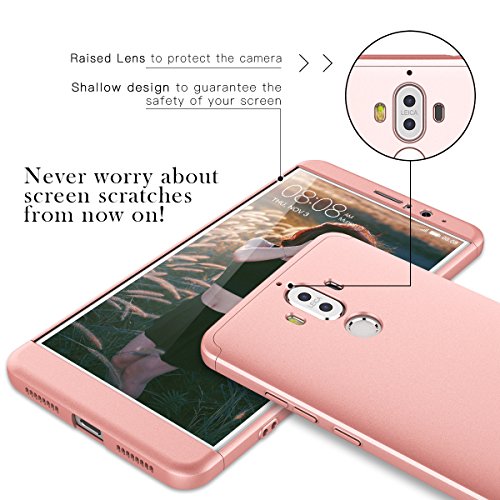 CE-Link Funda para Huawei Mate 9 Rigida 360 Grados Integral Carcasa Mate 9 Silicona Snap On Dise o Antigolpes Choque Absorci n Huawei Mate 9 Case Bumper 3 en 1 Estructura - Oro Rosa CE-Link Funda para Huawei Mate 9 Rigida 360 Grados Integral Carcasa Mate 9 Silicona Snap On Dise o Antigolpes Choque Absorci n Huawei Mate 9 Case Bumper 3 en 1 Estructura - Oro Rosa
