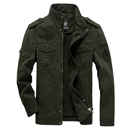 Baumwolle Jacke Herren bergangsjacke Militr Pilotenjacke Army Feldjacke Vintage Slim Fit Parka Mnner