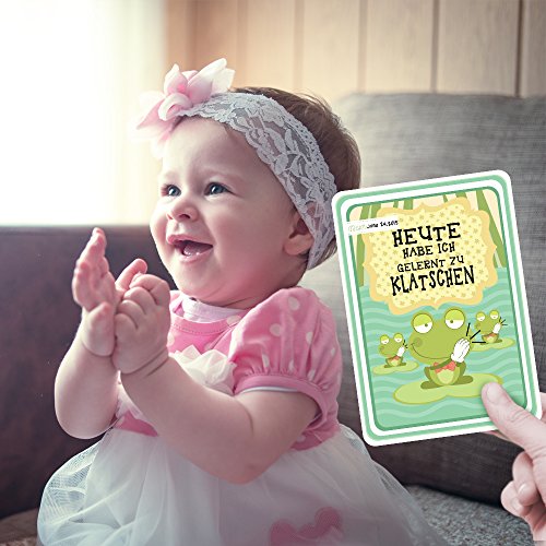 Landmark Moments Meilenstein Momente Baby Karten – 38 illustrierte Karten – Perfekt als Baby Shower Geschenk und Neugeborenen Geschenk, für die einzigartigen Momente im 1. Lebensjahr - 6