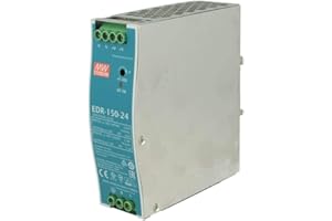 MeanWell EDR-150-24, Transformer Industrial 24 V 156 W 6.5 Control Rail DIN Rail Power Supply Universal