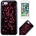 Produktbild CE-Link iPhone 7 / iPhone 8 Hülle Glitzer Weiche Silikon Handyhülle Schwarz Schutzhülle Ultra Dünn Slim Glitter Backcover mit Bling Bling Sterne Muster Silicone TPU Bumper Clear Handy Tasche Schale Etui Weich Handytasche Soft Flexible für iPhone 7 / iPhone 8 (4,7 Zoll) Case Cover + 1 x HD Schutzfolie - Rot