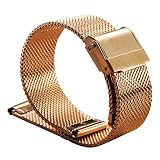 Schnellspanner-Uhrenarmband Art und Weise Edelstahluhr Rose Band Ersatz Gold 12mm
