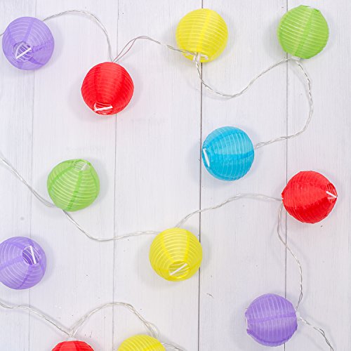 20er Lampion LED Lichterkette bunt Innen Außen Lights4fun - 6