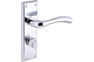 Designer Levers - Minerva Lever Bathroom Door Handle Polished Chrome