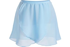 Alvivi Fille Jupe de Danse Ballet en Mousseline avec Ceinture Jupette Danse Classique Tutu Courte Jupe de Gymnastique 4-12 Ans