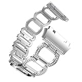 Altsommer Armband 22mm für Fitbit Ionic Luxus Edelstahl mit Schnellverschluss Armbände Edelstahl mit Interlock-Verschluss, Ersatzarmband mit Werkzeug Zubehör für Damen Herren (Silver)