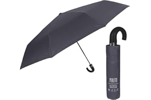 PERLETTI OMBRELLO GOLF MINI UNISEX APRI E CHIUDI 65/8 LEGGERO TINTA UNITA TECHNOLOGY GRIGIO