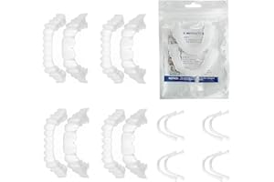 NHPY 4 Paires Facette Dentaire Haut Et Bas,Dentier Sourire Parfait,Dentier Sourire Fausse, Facette Prothese Dentaire,Faux Dentier Sourire Parfait,Prothèse Dentaire Cosmétique(Pas de trous,B)