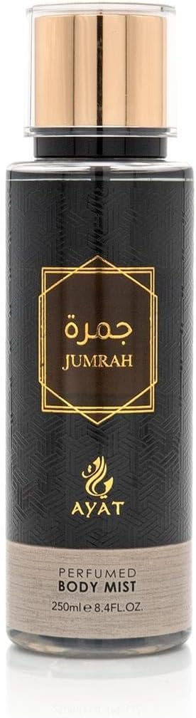 AYAT PERFUMES – Niebla Corporal Perfumada JUMRAH 250 ml – Cuerpo niebla niebla cuerpo fragancia oriental para mujer y hombre – Hecho en Dubai