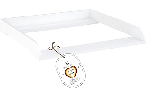 Shefa Kids Wickelaufsatz 800 - Universeller Wickeltischaufsatz für Ikea Kommoden MALM, HEMNES und NORDLI, Weiß