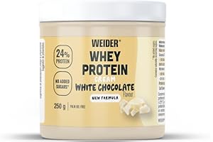 Weider Whey Protein White Spread G. Crema De Chocolate Con 22% De Proteínas Baja En Azúcares Sin Aceite De Palma Y Sin Gluten., Choco Blanco, Vanilla, 250 Gramo