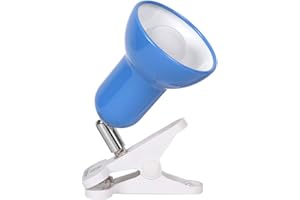 RONG&LAN Clip on lamp,360 ° Rotating Clip Book Light Portable Reading lamp, Clip in The Desk/Table/Double Bed/Cabinet Lighting (Desk lamp,Seven Colors for Your Choice) (Blue)