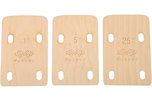 SMZhomeone 3 Stücke Gitarren Hals Shim Elektrische Bass Hals Distanzscheiben Ahorn Platte 1 Grad Ersatz Teile Für Gitarre Bass Reparatur