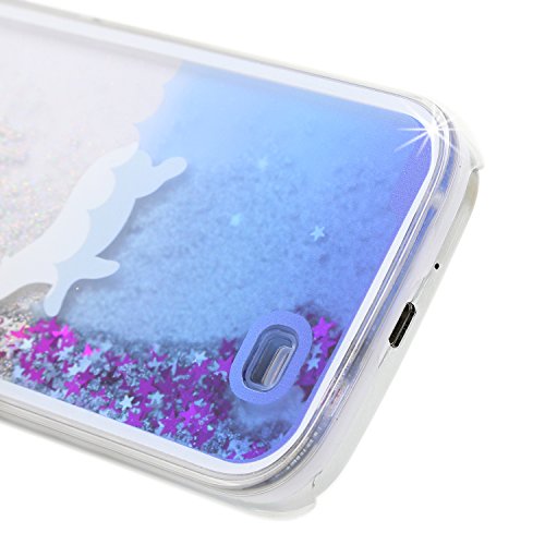 Für Samsung Galaxy S4 Hülle,Für Samsung Galaxy S4 Flüssigkeit Handyhülle,Funyye Luxus Luxuriös [Bunten Muster] Liebe Herzen Star Fließt Treibsand Durchsichtige Handytasche Glänzend Glitzer Diamond Diamant Fließen Flüssig Flüssigkeit Handyhülle Handy Hülle Case Tasche Crystal Case Durchsichtig Schutzhülle Etui Bumper Für Samsung Galaxy S4 + 1 x Frei Displayschutzfolie – Silber Glitter,Weiße Dichtung - 3