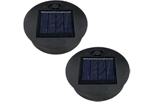 ULEMONDEE 2pcs Solar Replacement Top of Solar Lantern Battery Box Easy Install Smart Garden Replacement Light (7cm/2.8inch)