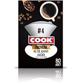 Cook Premium Filtre Kahve Kağıdı, Ebat 4, 80 Adet