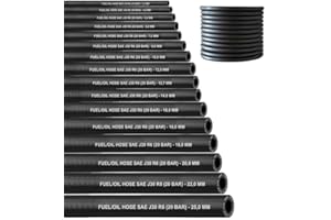 BK-POWERTCS Tubo della Benzina (8 mm) 2 Metri - Tubo del Carburante per Benzina Diesel (Certificato SAE J30 R6) - Diametro Interno: 8,0 mm