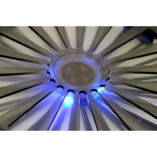 Plexiglas – Notebookkühler 15“ für Laptop, Notebooks, etc. mit blauer Beleuchtung - 3