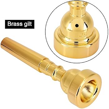 Kit Embouchures Trompette Basse Laiton - 4 Tailles Avec Tige Argent Et Boîte De Rangement Premium