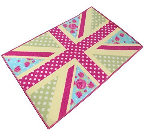Country Club Children's Play Mat, Anti-Slip, Vintage Rose Union Jack, 60 x 90cm