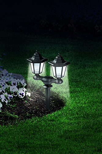 Solar-Laternen-Duo 2in1 | Solarlampen | Kabellos | Gartenleuchte | Außenbeleuchtung | Solarlaternen, schwarz - 5