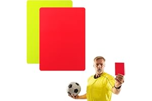 FOMGIIN 2 Stück Fußball-Schiedsrichter-Karte, Rot und Gelb Karte des Fußballs, Gelbe und Rote Fußball Schiedsrichter Karten Disziplinarkarten, Schiedsrichter-Tool für Spiele für den Wettbewerb