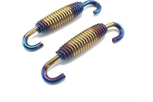 Asudaro Ressorts d'échappement, 2 pcs 58mm moto couleur Printemps moto échappement tuyaux moyens Ressorts en acier inoxydable Ressorts pivotant montage Ressorts universels moteurs pièces