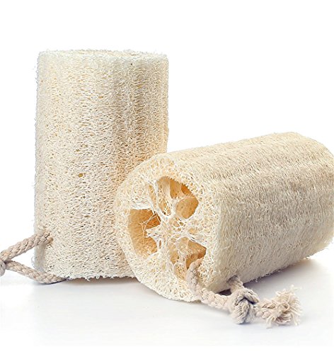 ZOMTOP exfoliante natural esponja de baño (3 Pack de 4