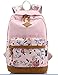 Produktbild Niedliche Lightweight Canvas Bookbags Schule Rucksäcke für Teen Girls 1-Pink