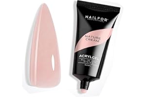Nailfor Acrylgel NATURE CREAM 30ML In Tubo Per Ricostruzione Unghie 30ml Made In Usa Facile Allungamento Estensione Unghie Professionale Rapida, Veloce E Resistente - Made in USA (Nature Cream)