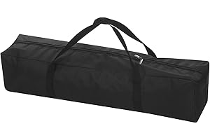 PATIKIL 27 Inch Nylon Folding Chair Storage Bag with Large Zipper Shoulder Strap for Beach and Camping Travel, Black