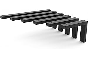 HEVVA Waschtischhalterung 20/25/30/35/40/45 cm | MAIN | Aufsatz-Waschbecken Halterung, Schwerlastträger, Wandkonsole, Waschtischplatte Unterbau | (2er Ser - Schwarz, 35 cm)