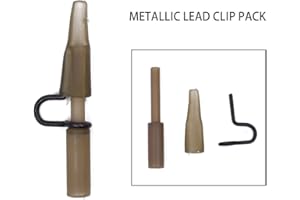 Phad Fishing Clips de Plomo Metal con Mangas Antienredos Clips de Seguridad de Pesca a la Carpa Clips de Cambio Rápido