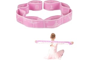YUUSIKCO Bandes de Boucle d'exercice Bandes Latines Extensibles - Bandes élastiques de Yoga Pilates Résistance Fitness Bandes de Formation de Danse élastique Gymnastique（Rose）