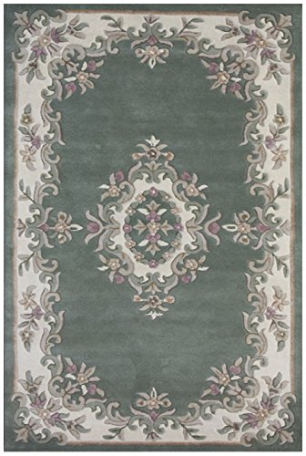 FrithRugs Indian Emperor Floral 100% Wool Handmade Oriental Traditional Aubusson Rug