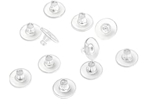 Lumi Zenva® 200 Pièces Boucles d'Oreilles en Caoutchouc Transparent Dos de Sécurité Clair Pour Boucle d'Oreille Femme Homme Hypoallergénique Souple Léger Remplacement Facile