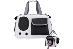 FOGARI Transporttasche für Katze Hund - Hundebox Faltbar, Transportbox Katze, Hunde und Katzen Auto Haustiertransportbox, Mit Multi -Funktionstasche, für Kleingroße Hunde, Katze, 45 * 26 * 28 cm