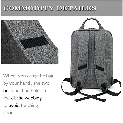 Acxeon 15,6 Zoll Universal leichter Business Notebooktasche Rucksack mit Laptopfach /Akteneinteilung / Zubehörfächer Aktentasche für den Menschen (Grau) - 7