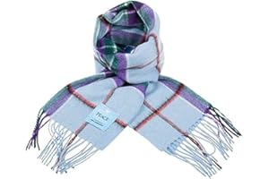 Clans of Scotland - Pure Lamb’s wool Scottish Clan Tartan Scarf- 100% Wool - Pure Wool Tartan Plane Scarf - Perfect for Men and Women - 12x60 Inches